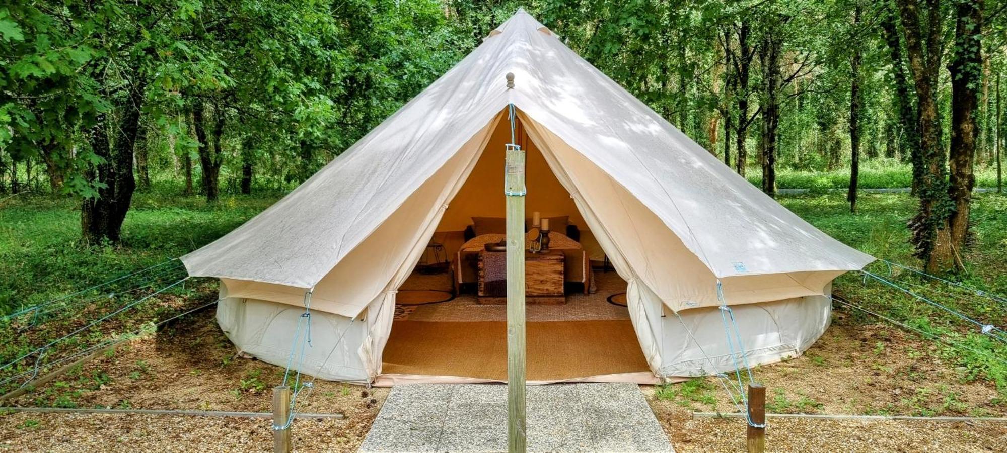 Luxury Bell Tent At Camping La Fortinerie Mouliherne Extérieur photo